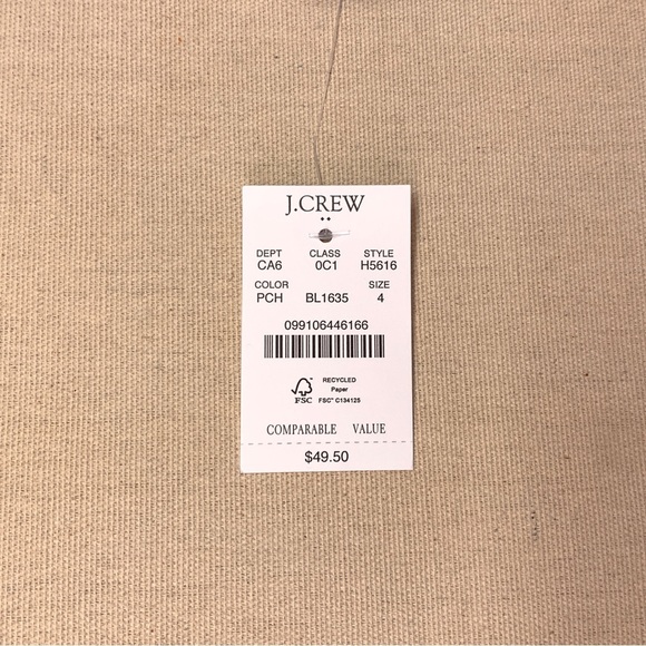 J CREW Brand New 3 ½” Women’s Chino Shorts — size 4 — Pale Chambray Blue NWT - Picture 6 of 7